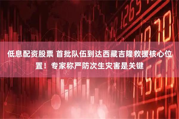 低息配资股票 首批队伍到达西藏吉隆救援核心位置！专家称严防次生灾害是关键